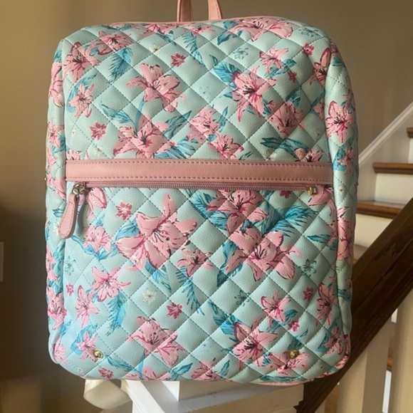Betsey Johnson Floral Print Quilted Vegan Backpack main image 6